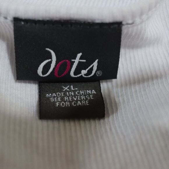 Dots Sequin Sleeveless Blue and White Tank Top - Picture 8 of 9